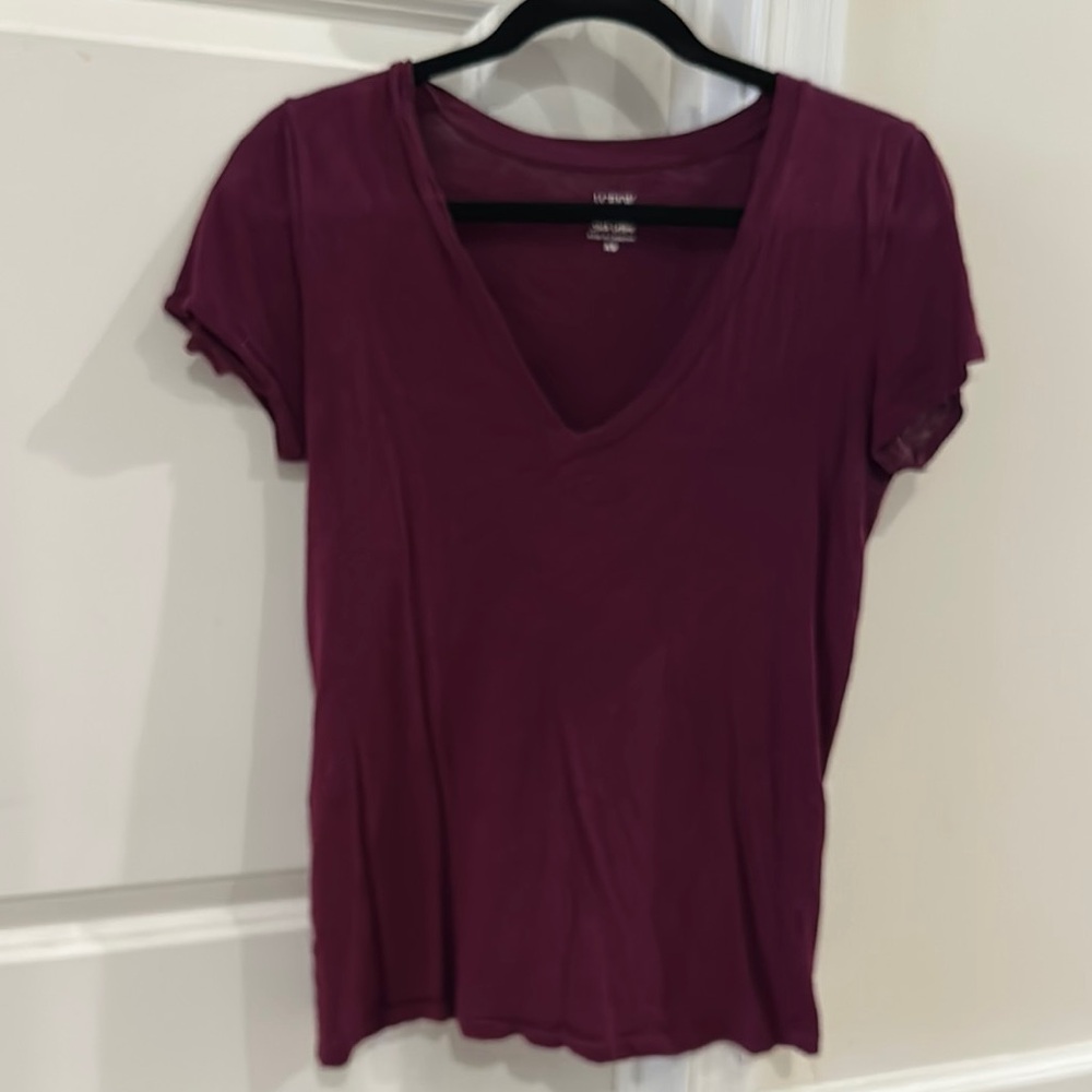 J. Crew Purple Fitted Short Sleeve Tee